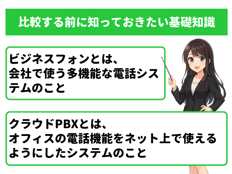 ビジネスフォンとクラウドPBXを比較する前に知っておきたい基礎知識