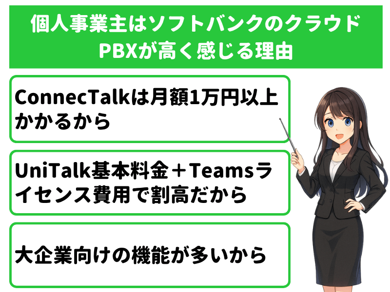 ソフトバンクのクラウドPBXの料金が高く感じる理由