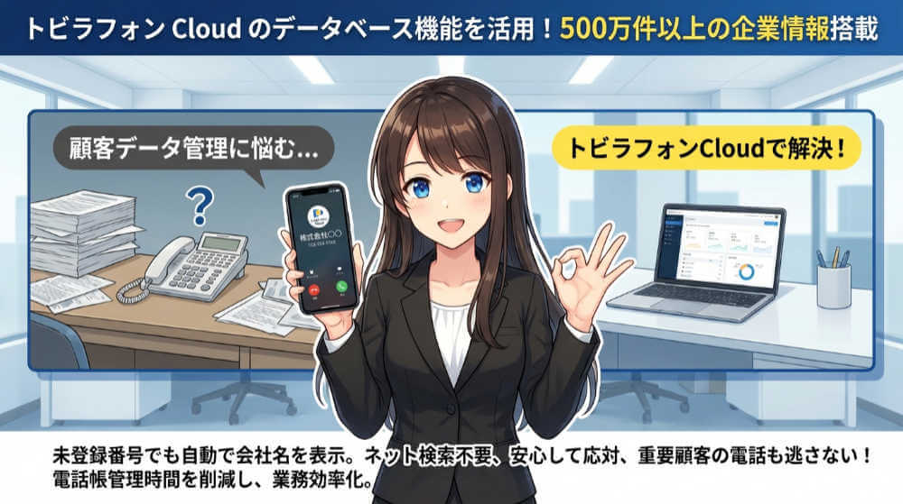 クラウドPBX「トビラフォンCloud」は電話帳登録の手間を省きたい企業におすすめ